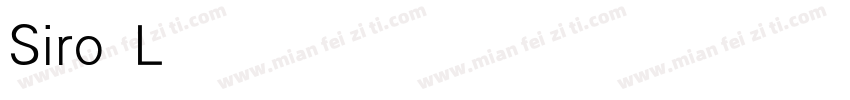 Siro Light字体转换